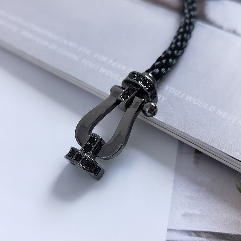 [Rani Jewelry]FORCE LARGE SERIES HORSESHOE BLACK SAMURAI BRACELET