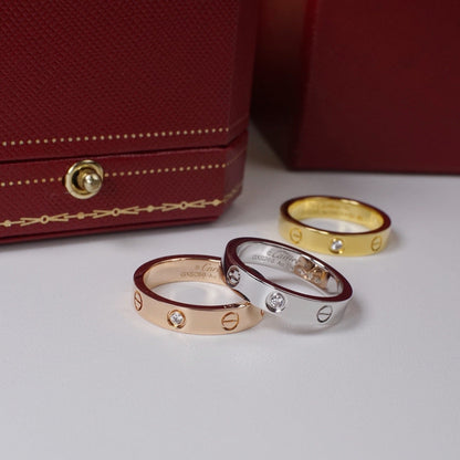 [Rani Jewelry] LOVE 4MM 1 DIAMOND RING
