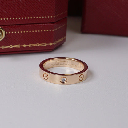 [Rani Jewelry] LOVE 4MM 1 DIAMOND RING