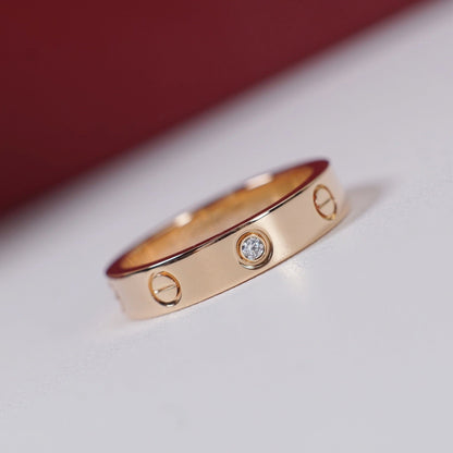 [Rani Jewelry] LOVE 4MM 1 DIAMOND RING