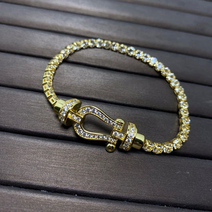[Rani Jewelry]FORCE  HORSESHOE  DIAMOND TENNIS BRACELET