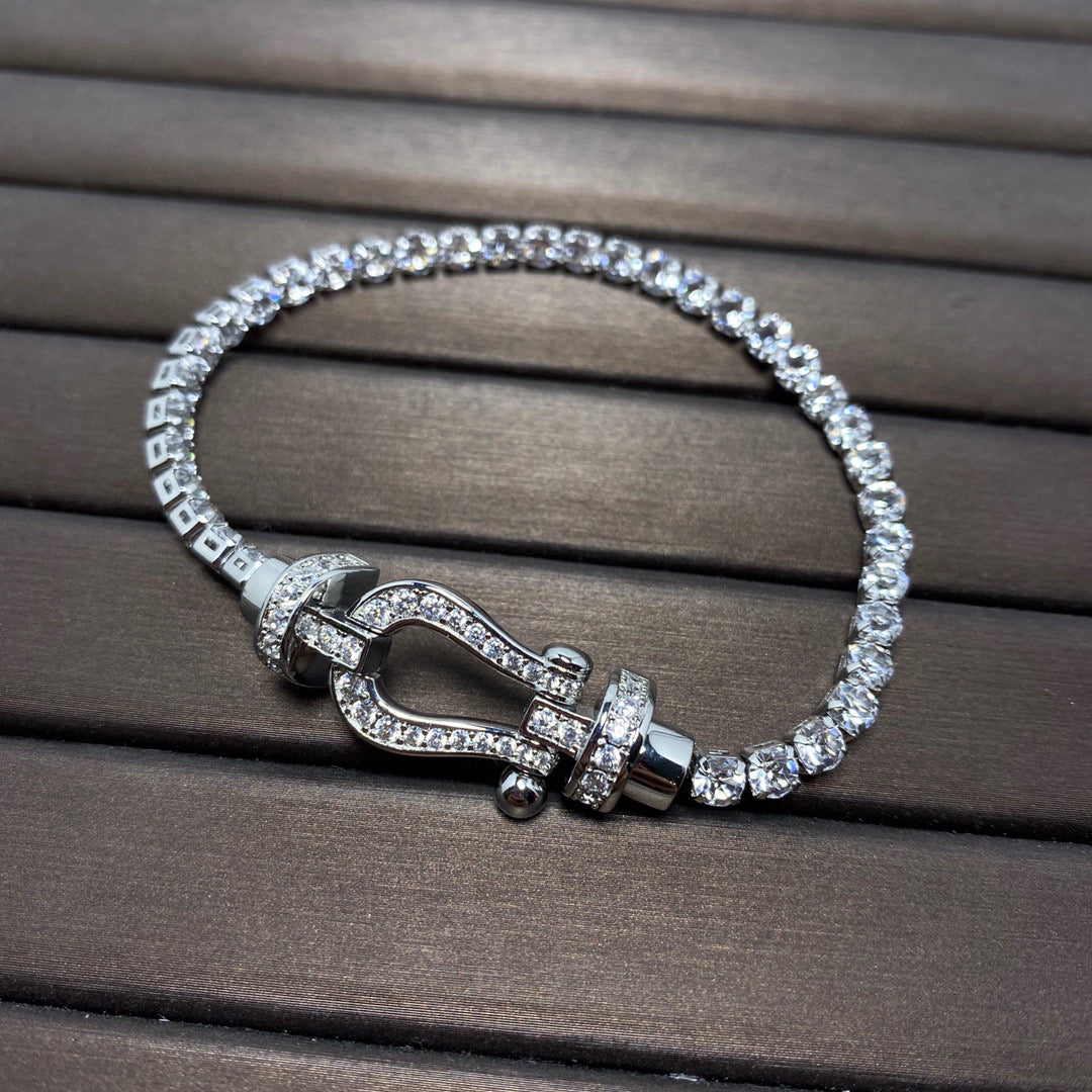 [Rani Jewelry]FORCE  HORSESHOE  DIAMOND TENNIS BRACELET