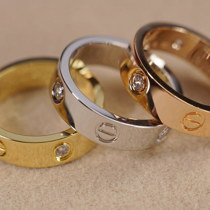 [Rani Jewelry] LOVE 5.5MM 3 DIAMOND RING