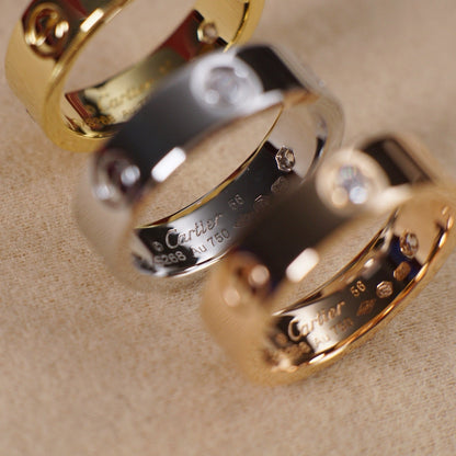 [Rani Jewelry] LOVE 5.5MM 3 DIAMOND RING