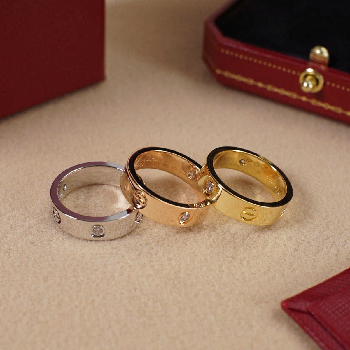 [Rani Jewelry] LOVE 5.5MM 3 DIAMOND RING