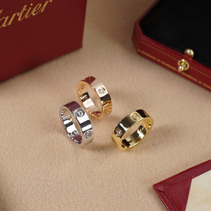 [Rani Jewelry] LOVE 5.5MM 3 DIAMOND RING