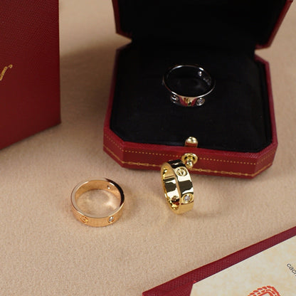 [Rani Jewelry] LOVE 5.5MM 3 DIAMOND RING