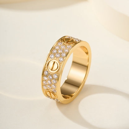[Rani Jewelry] LOVE RING 5.5MM DIAMONDS PAVED