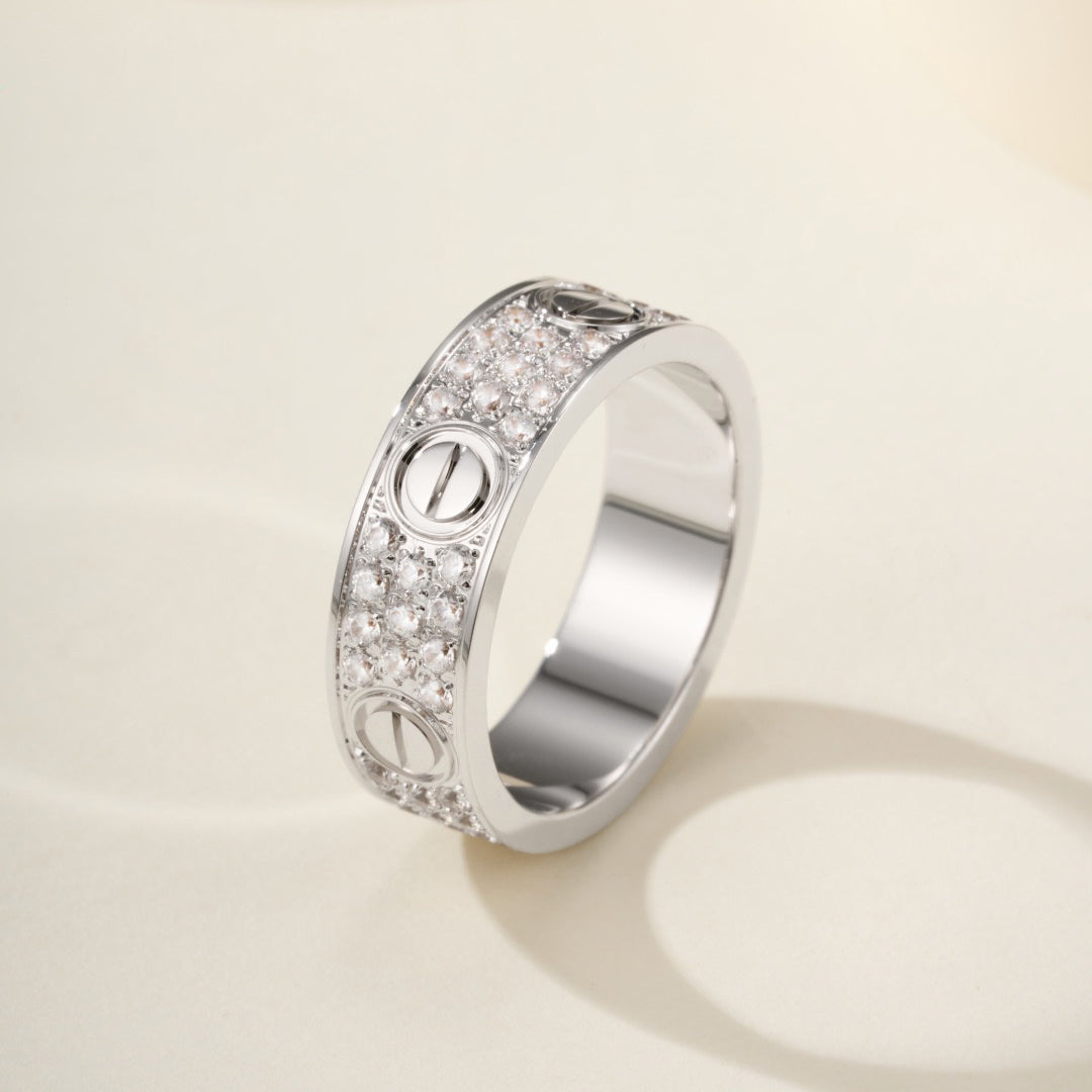 [Rani Jewelry] LOVE RING 5.5MM DIAMONDS PAVED