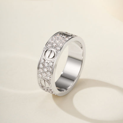 [Rani Jewelry] LOVE RING 5.5MM DIAMONDS PAVED