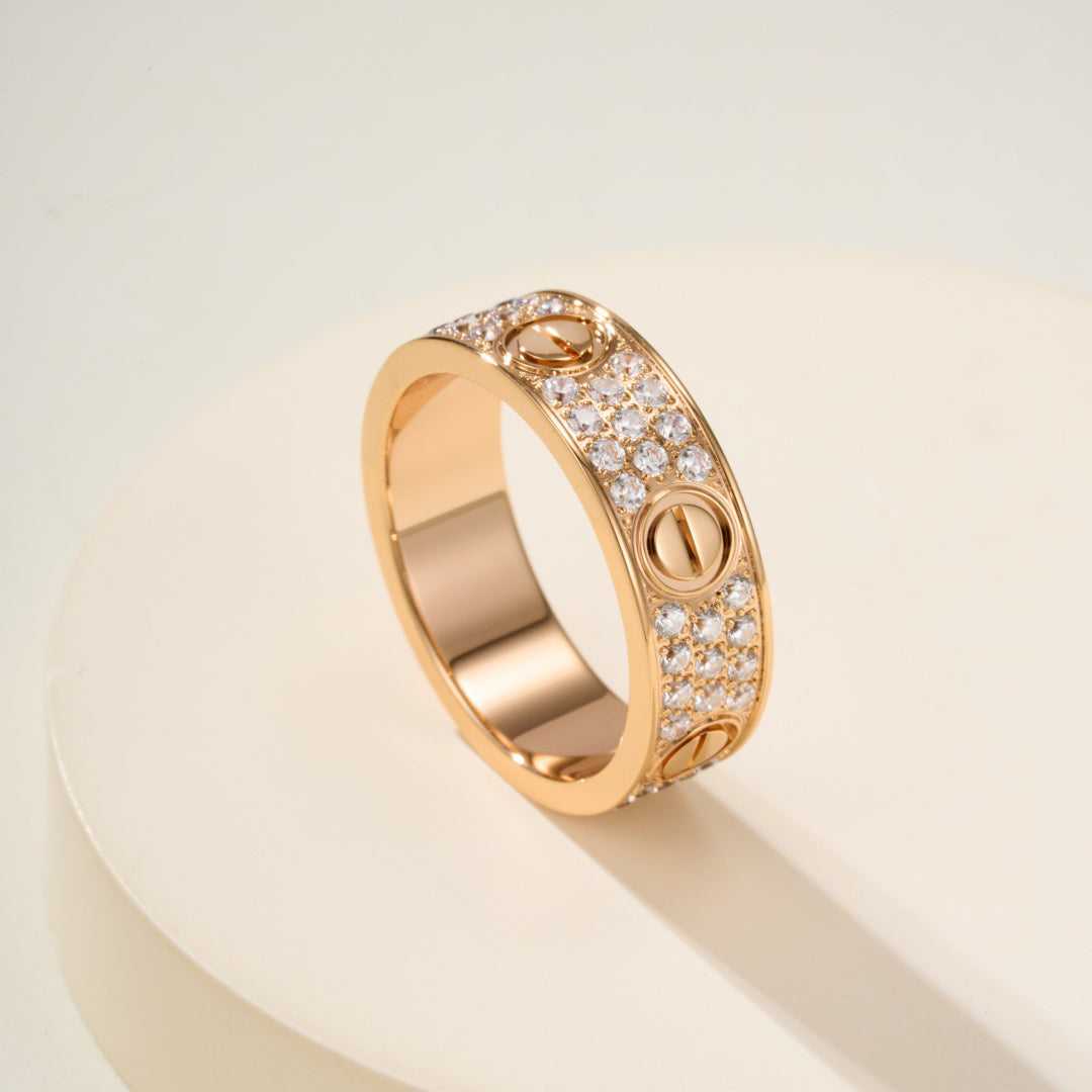 [Rani Jewelry] LOVE RING 5.5MM DIAMONDS PAVED