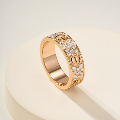 [Rani Jewelry] LOVE RING 5.5MM DIAMONDS PAVED