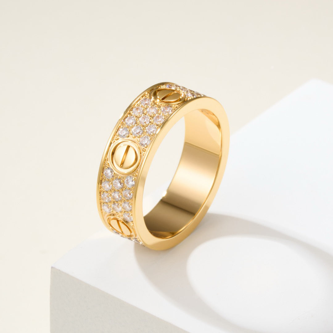 [Rani Jewelry] LOVE RING 5.5MM DIAMONDS PAVED