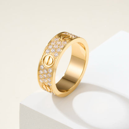 [Rani Jewelry] LOVE RING 5.5MM DIAMONDS PAVED