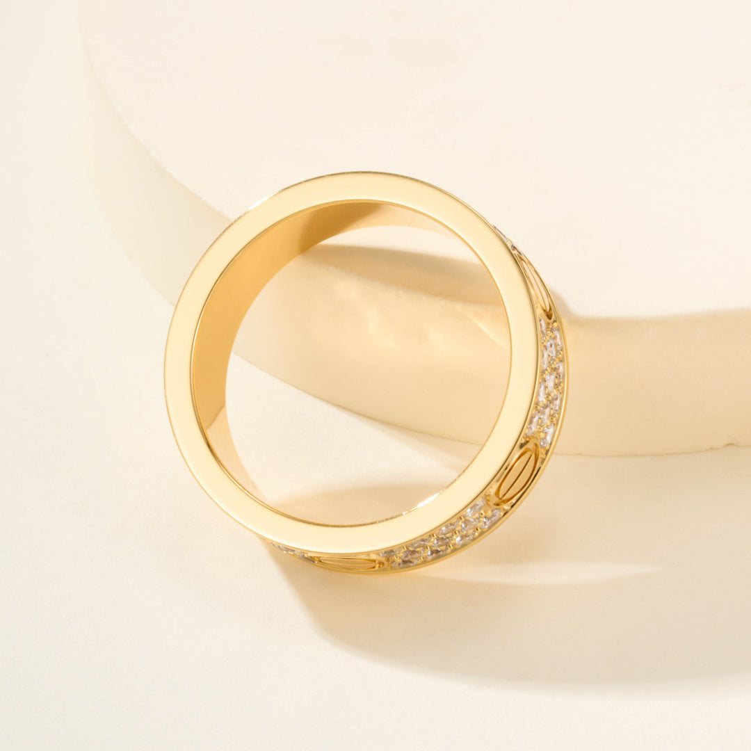 [Rani Jewelry] LOVE RING 5.5MM DIAMONDS PAVED