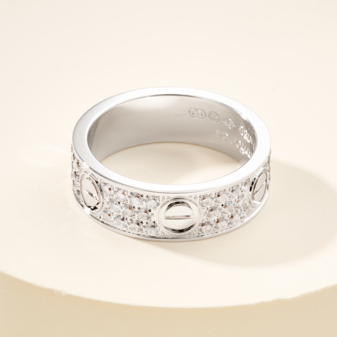 [Rani Jewelry] LOVE RING 5.5MM DIAMONDS PAVED