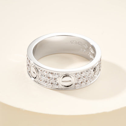 [Rani Jewelry] LOVE RING 5.5MM DIAMONDS PAVED