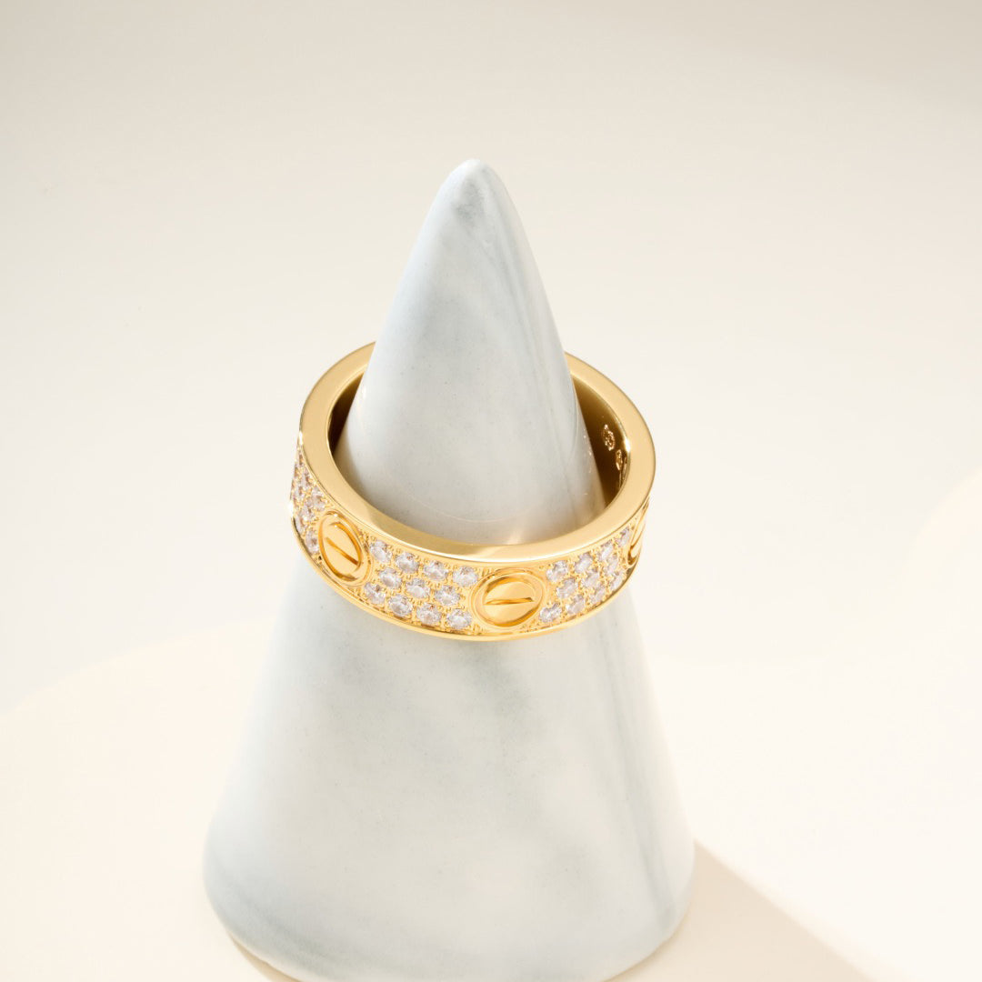 [Rani Jewelry] LOVE RING 5.5MM DIAMONDS PAVED