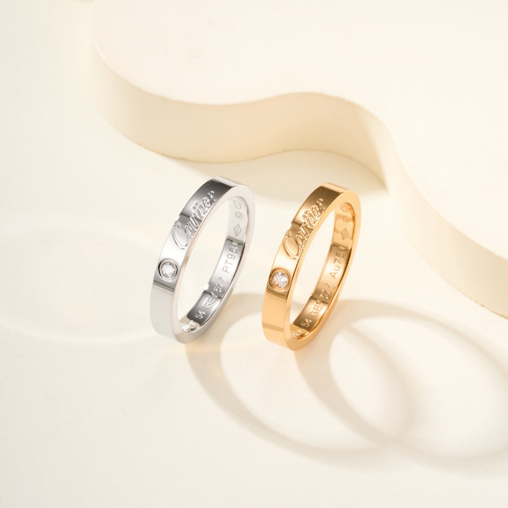 [Rani Jewelry] LOVE RING 4MM 1 DIAMOND