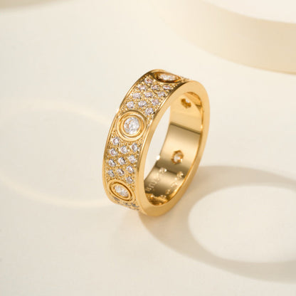 [Rani Jewelry] LOVE 5.5MM FULL-PAVE 6-DIAMOND RING
