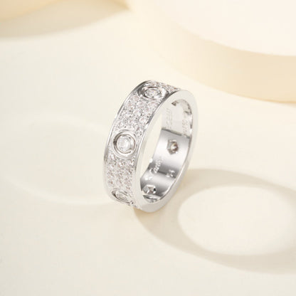 [Rani Jewelry] LOVE 5.5MM FULL-PAVE 6-DIAMOND RING