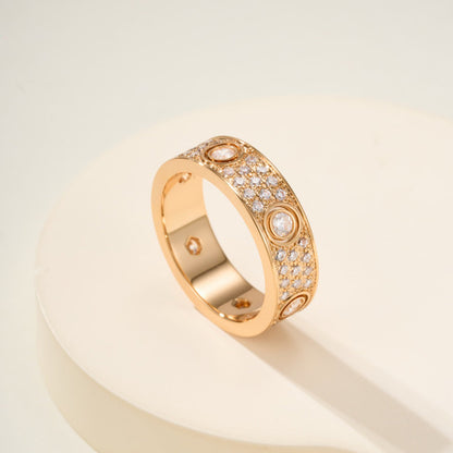 [Rani Jewelry] LOVE 5.5MM FULL-PAVE 6-DIAMOND RING