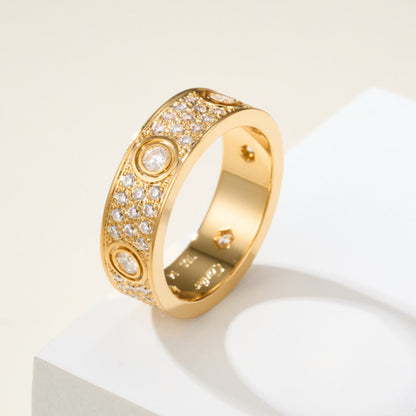 [Rani Jewelry] LOVE 5.5MM FULL-PAVE 6-DIAMOND RING