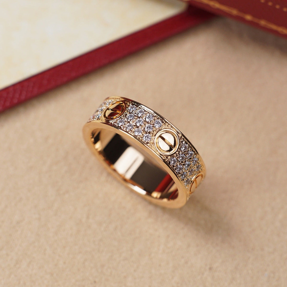 [Rani Jewelry] LOVE RING 5.5MM DIAMONDS PAVED