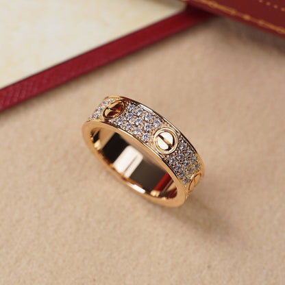 [Rani Jewelry] LOVE RING 5.5MM DIAMONDS PAVED