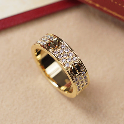 [Rani Jewelry] LOVE RING 5.5MM DIAMONDS PAVED