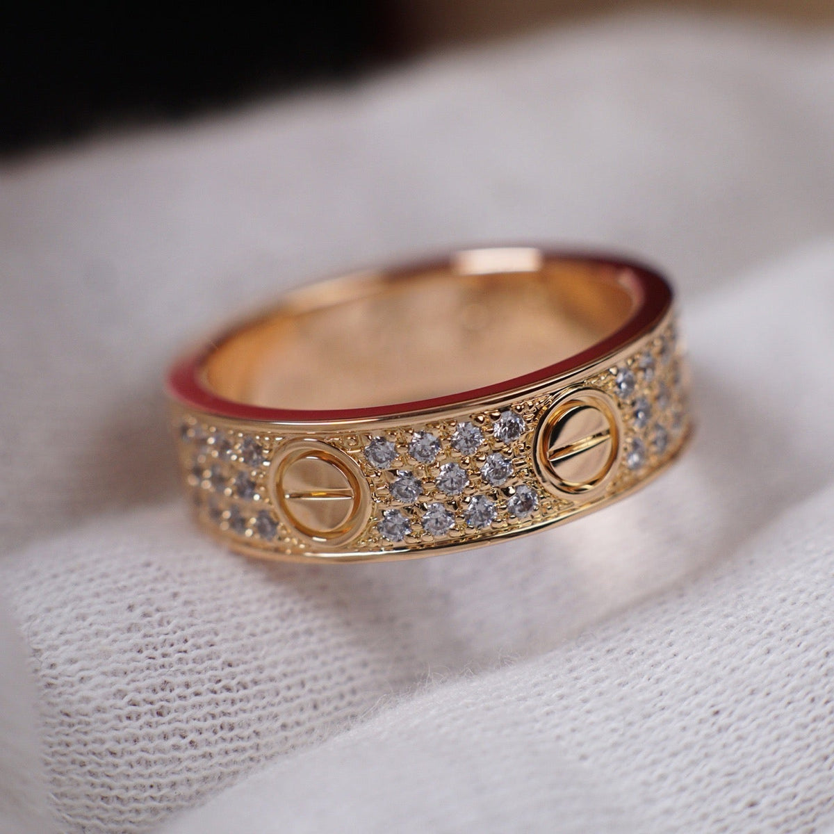 [Rani Jewelry] LOVE RING 5.5MM DIAMONDS PAVED