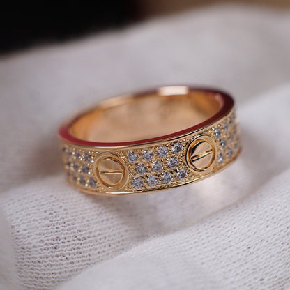 [Rani Jewelry] LOVE RING 5.5MM DIAMONDS PAVED