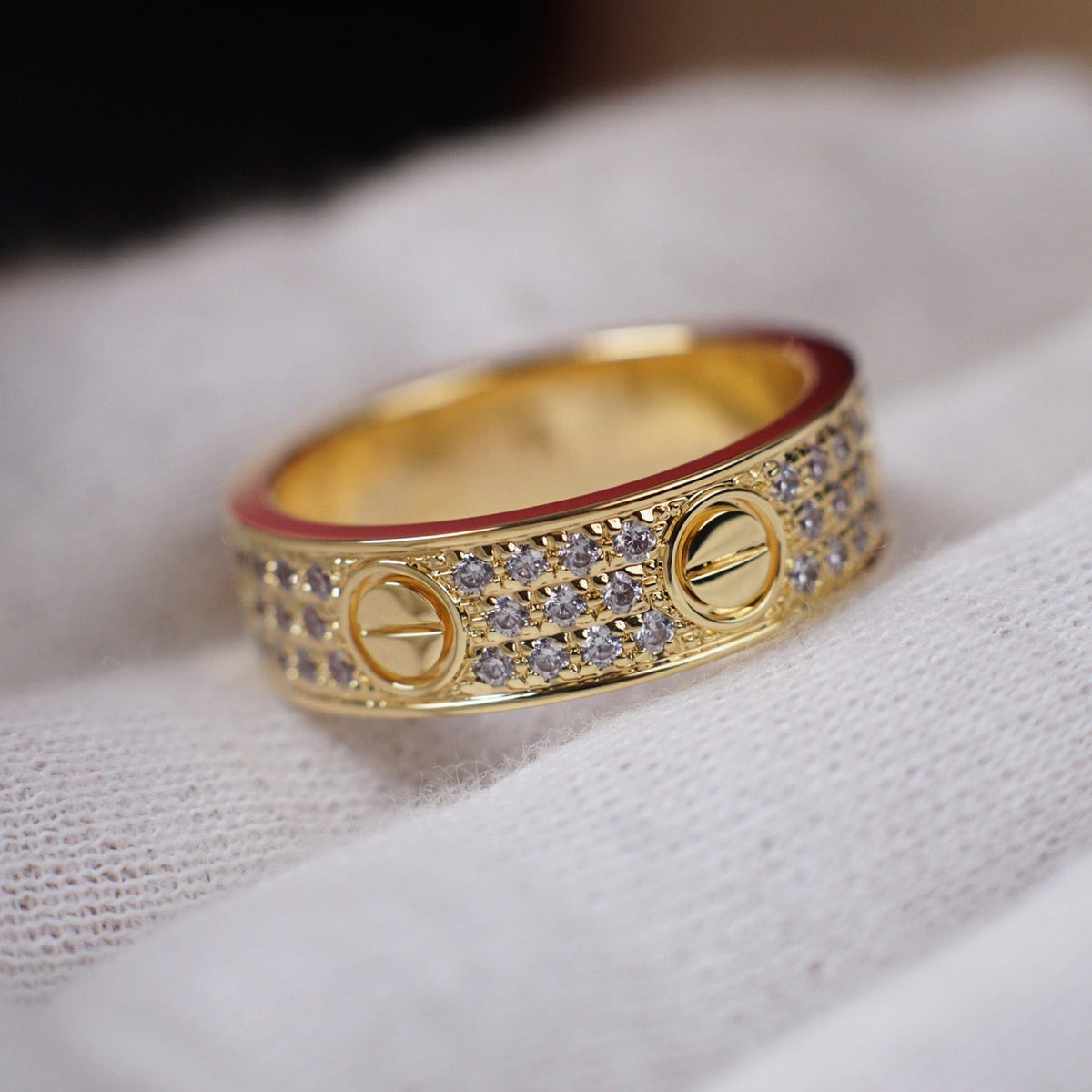 [Rani Jewelry] LOVE RING 5.5MM DIAMONDS PAVED