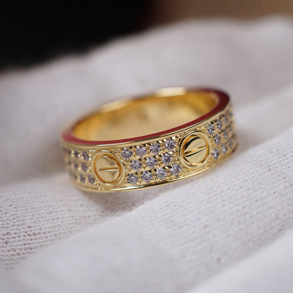 [Rani Jewelry] LOVE RING 5.5MM DIAMONDS PAVED