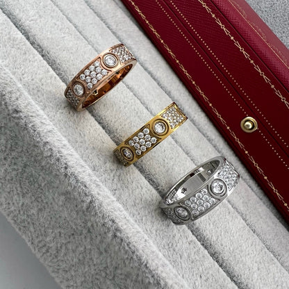 [Rani Jewelry] LOVE 5.5MM FULL-PAVE 6-DIAMOND RING