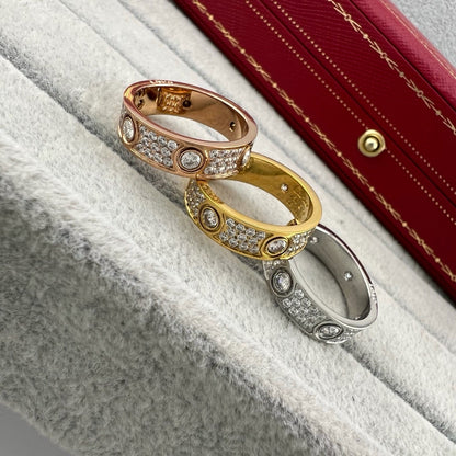 [Rani Jewelry] LOVE 5.5MM FULL-PAVE 6-DIAMOND RING