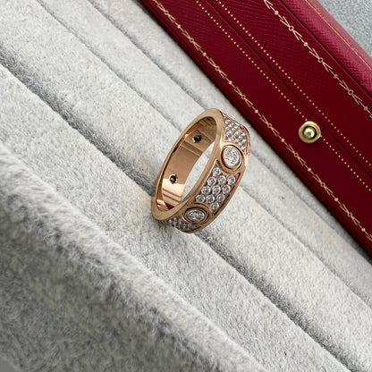[Rani Jewelry] LOVE 5.5MM FULL-PAVE 6-DIAMOND RING