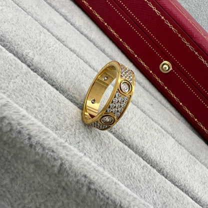 [Rani Jewelry] LOVE 5.5MM FULL-PAVE 6-DIAMOND RING
