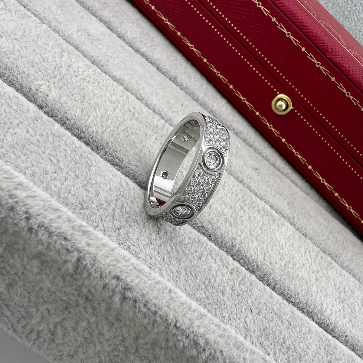 [Rani Jewelry] LOVE 5.5MM FULL-PAVE 6-DIAMOND RING