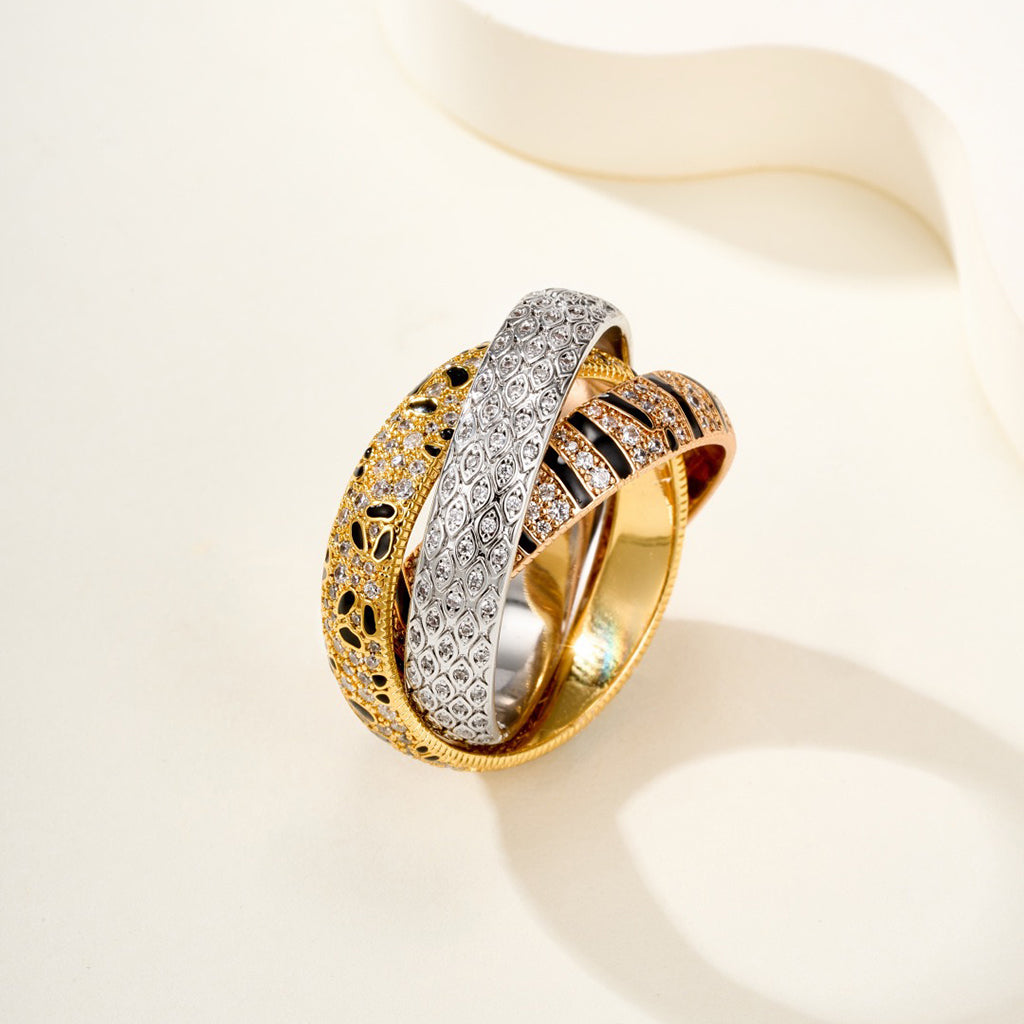 [Rani Jewelry] TRINITY  RING LEOPARD PRINT