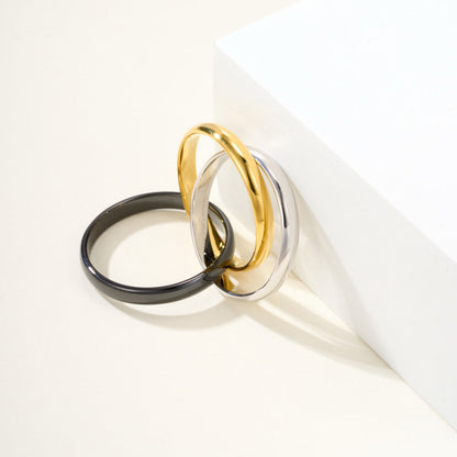 [Rani Jewelry] TRINITY 3.2MM RING BLACK CERAMIC