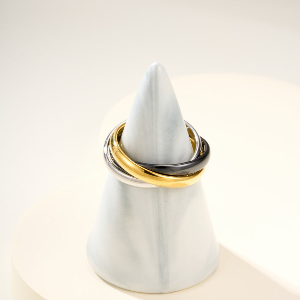 [Rani Jewelry] TRINITY 3.2MM RING BLACK CERAMIC