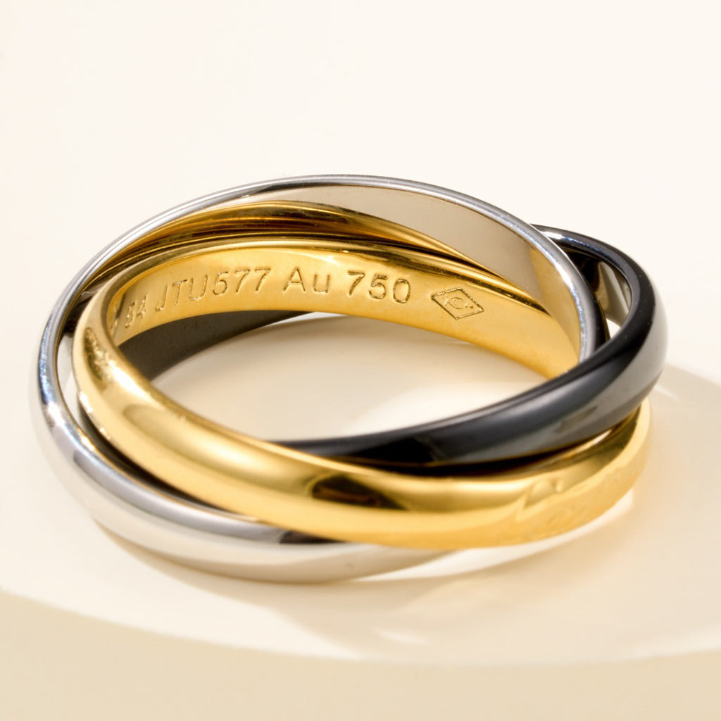 [Rani Jewelry] TRINITY 3.2MM RING BLACK CERAMIC