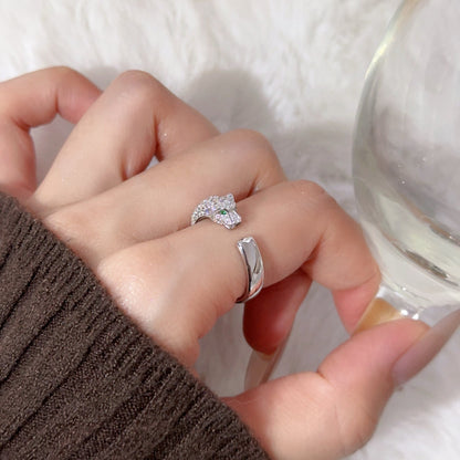 [Rani Jewelry] PANTHERE HALF DIAMOND SMALL RING