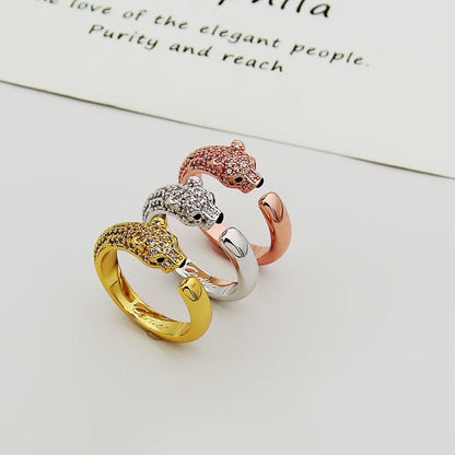 [Rani Jewelry] PANTHERE HALF DIAMOND SMALL RING