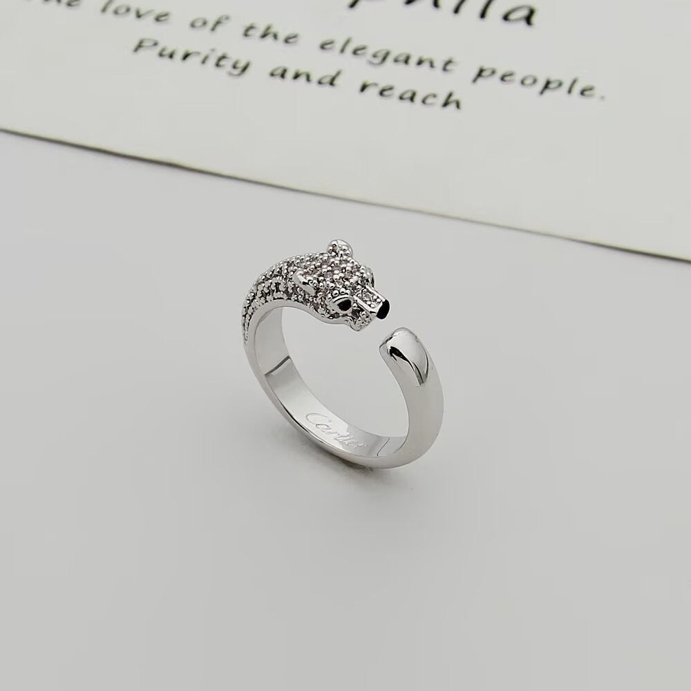 [Rani Jewelry] PANTHERE HALF DIAMOND SMALL RING