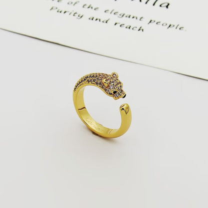 [Rani Jewelry] PANTHERE HALF DIAMOND SMALL RING