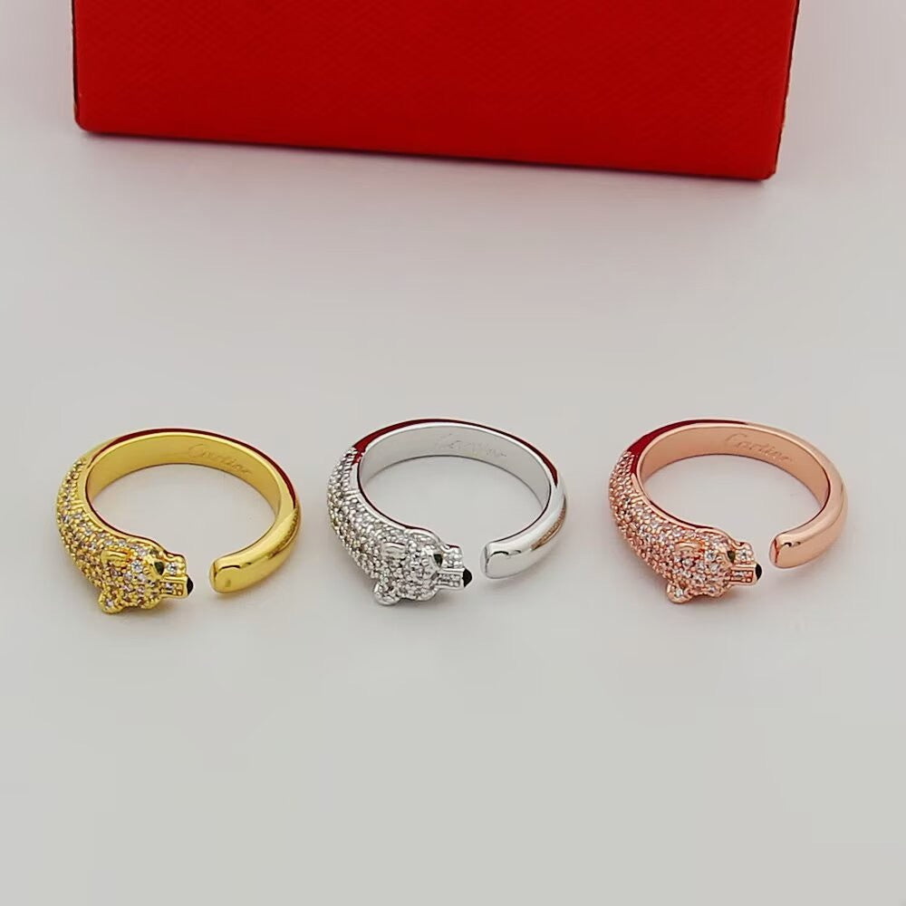 [Rani Jewelry] PANTHERE HALF DIAMOND SMALL RING