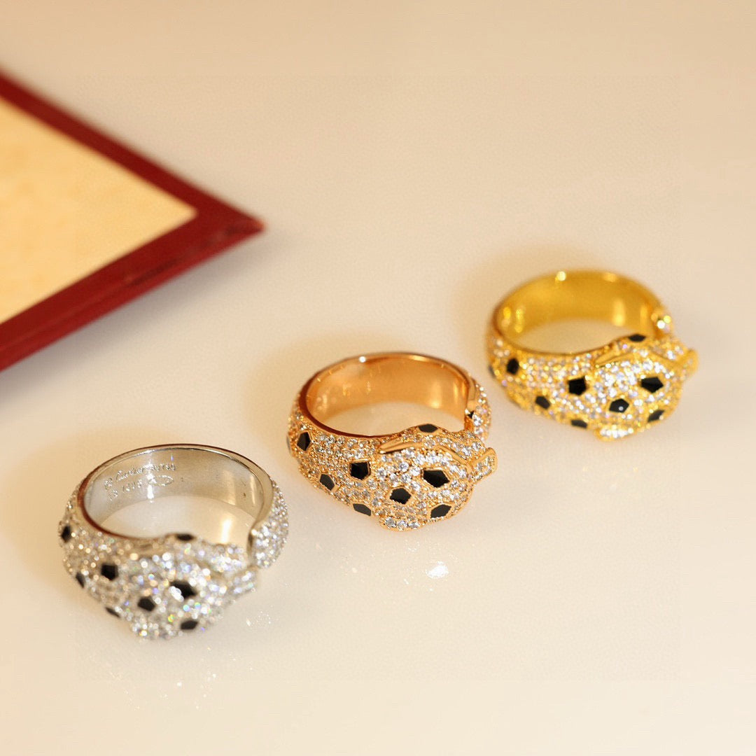 [Rani Jewelry] PANTHERE SPOTTED FULL DIAMOND MEDIUM RING