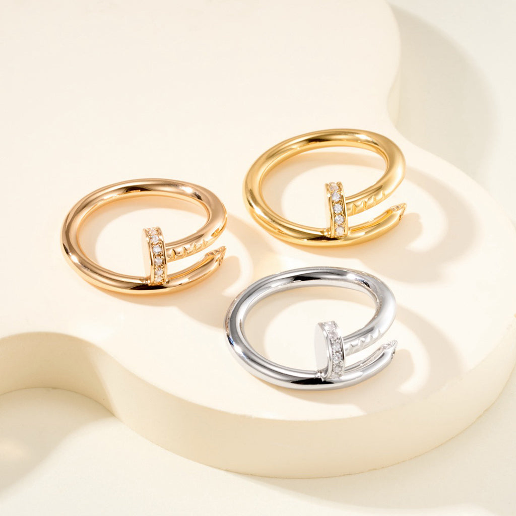 [Rani Jewelry] JUSTE RING 2.6MM HALF DIAMOND